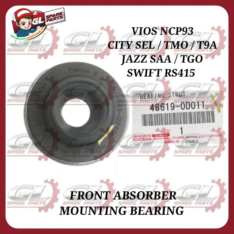 ด้านหน้า ABSORBER MOUNTING BEARING TOYOTA VIOS NCP93 HONDA CITY SEL TMO T9A JAZZ SAA TGO SWIFT RS415