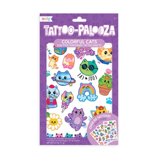 OOLY - Tattoo Palooza Temporary Tattoos แทททูเด็กปลอดสารพิษ อ่อนโยนต่อผิว ติดทน (สามารถเลือกลายได้)