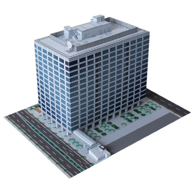 DIY Papercraft Paper Sheets Diorama Pattern Hotel MM