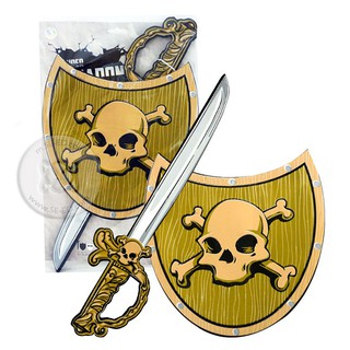 ดาบ-โล่ Sword Shield Pirate Gold (ผลิตจากวัสดุ EVA Foam)