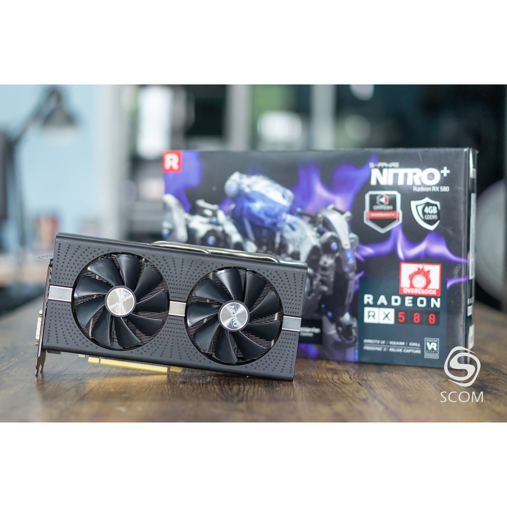 การ์ดจอ Sapphire RX 580 4GB NITRO+ OC , RX580 4G อุปกรณ์ครบกล่อง ...
