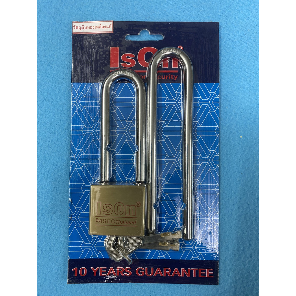 กุญแจทองเหลืองก้านยาว เปลี่ยนได้2แบบ ISON ขนาด40mm ทองเหลืองแท้ (KE111)