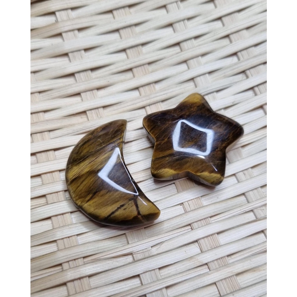 Tiger Eye Moon & Tiger Eye Star Crystals