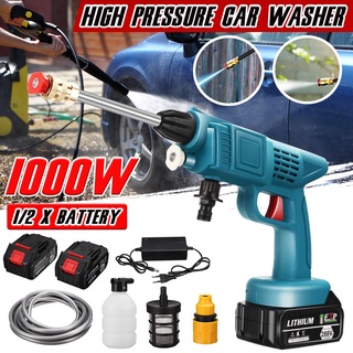 ปืนสเปรย์แรงดันสูง พร้อมแบตเตอรี่ 1/2 สําหรับเครื่องซักผ้า Makita 600w 24V