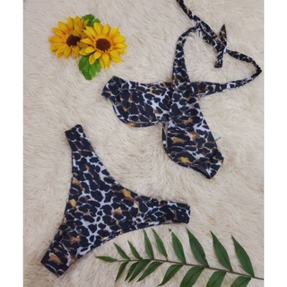 bikini บราโครง ลายเสือ size M พร้อมส่ง