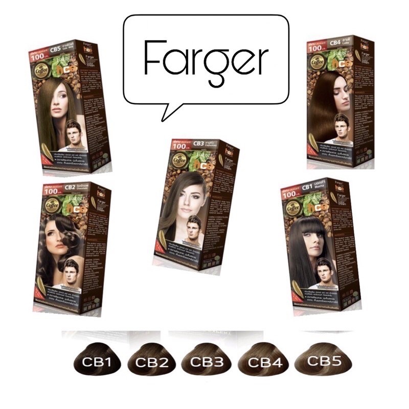 ครีมเปลี่ยนสีผม ฟาร์เกอร์ farger coffee brown series  CB1 - CB5
