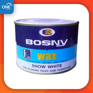 แว๊กซ์ขัดพื้น BOSNY WAX 400, 800G SNOW WHITE บอสนี่ ขี้ผึ้งขัดพื้น ขัดพื้นไม้ ขัดเงา กันน้ำ ขนาด 400, 800 กรัม