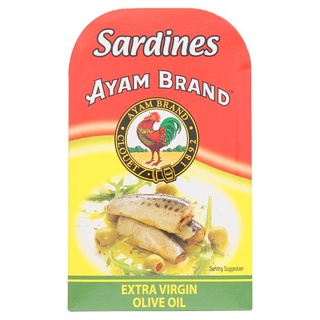 ✨สุดพิเศษ✨ อะยัม ปลาซาดีนในน้ำมันมะกอก 120กรัม Ayum Brand Sardines in Extra Virgin Olive Oil 120g