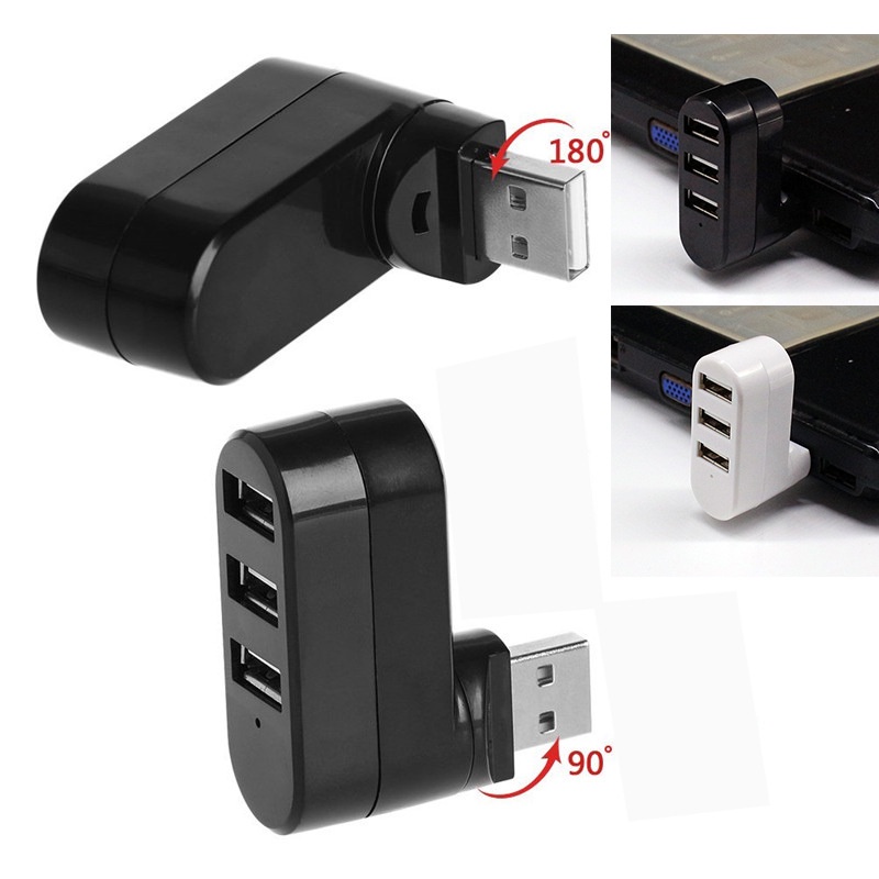 [1 ชิ้น Usb Hub 2.0 Rotater] [อ่านความเร็วสูง U ดิสก์ Splitter 3 พอร์ต Usb 2.0 สําหรับคอมพิวเตอร์พีซีแล็ปท็อป]