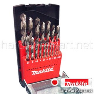 MAKITA ดอกสว่านเจาะเหล็ก ไม้ 19 ชิ้น มิล. drill set D-29941 ของแท้ 100%