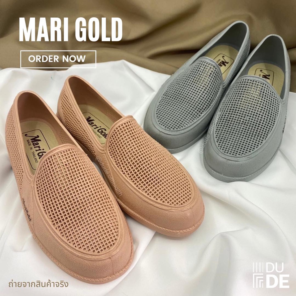 [291] รองเท้าคัทชู หุ้มส้น ยาง Mari Gold ผู้ชาย แฟชั่น สไตล์วินเทจ ใส่ลุยน้ำ (มีเก็บเงินปลายทาง)
