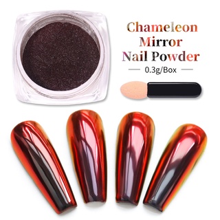 Chameleon ผงกลิตเตอร์เมทัลลิก สีโครเมี่ยม สําหรับตกแต่งเล็บ