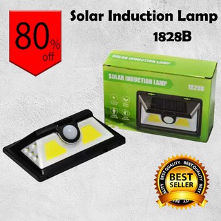 Solar Induction Lamp ไฟติดผนังโซล่าเซลล์พลังงานแสงอาทิตย์ รุ่น 1828B สีดำ สว่างดีเยี่ยม ขายถูกที่สุด สินค้ามีจำนวนจำกัด