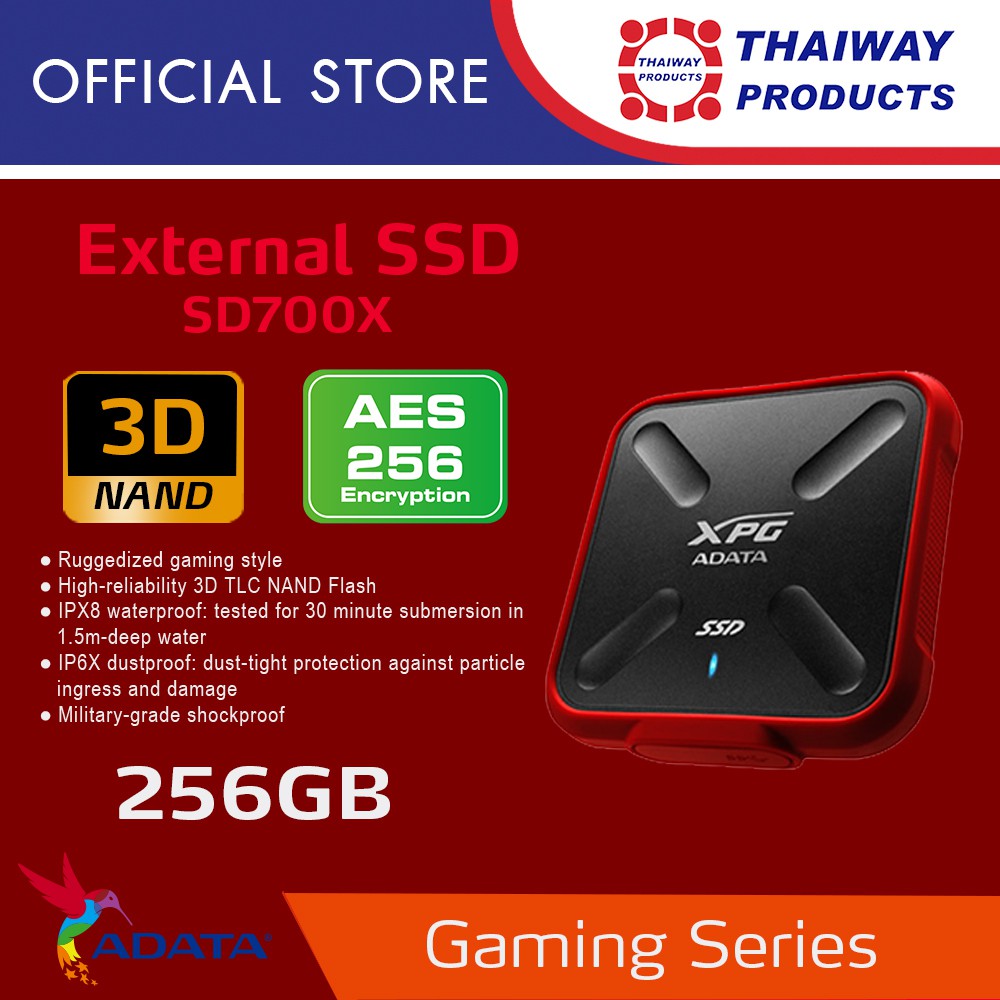 ADATA External SSD รุ่น SD700X ความจุ 256GB