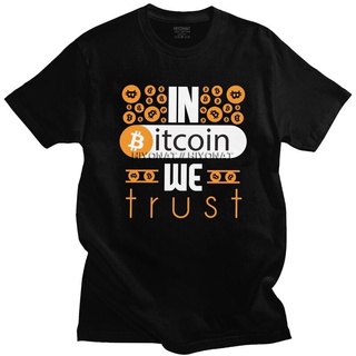 [S-5XL] เสื้อยืดแขนสั้น ผ้าฝ้าย พิมพ์ลาย Crypto Btc Bitcoin สําหรับผู้ชาย