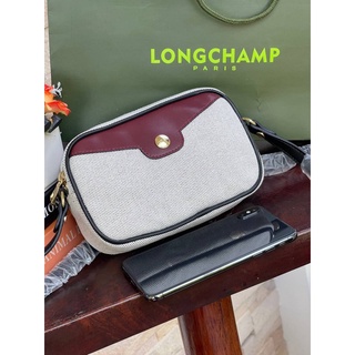 💕 Longchamp Roseau Canvas Crossbody Bag