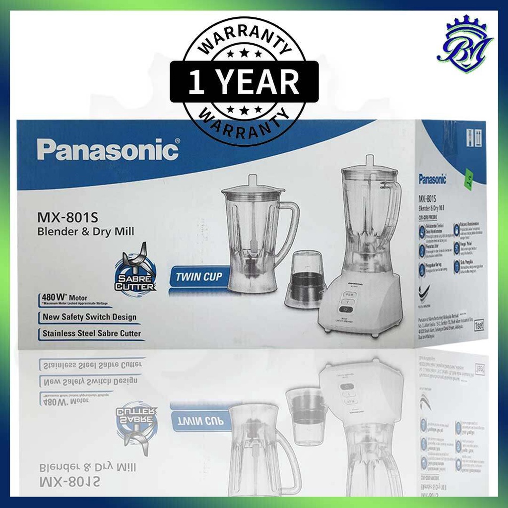 เครื่องปั่น Panasonic MX-801S พร้อมเหยือกคู่และมิลเลอร์