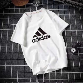 New NIKE ADIDAS PUMA เสื้อยืดแขนสั้นผู้ชายผู้หญิงเสื้อยืดคอกลมครึ่งแขนชายหลวมไซส์ใหญ่ S-5XL sale