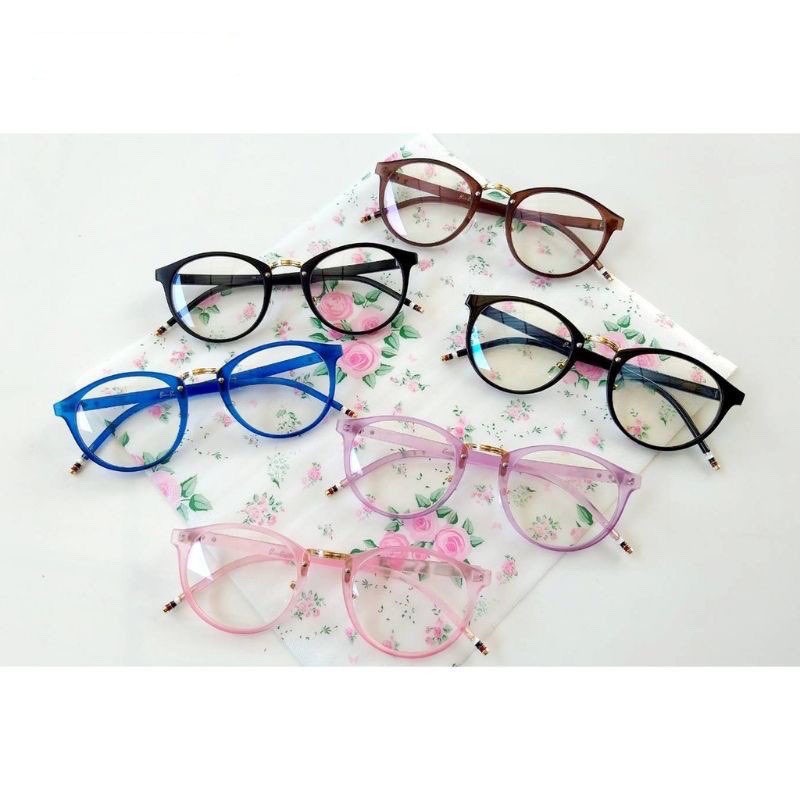 กรอบแว่นตา ทรงหยดน้ำ ไม่มีเลนมีแต่กรอบ (5099) มี 6 สี พร้อมส่ง