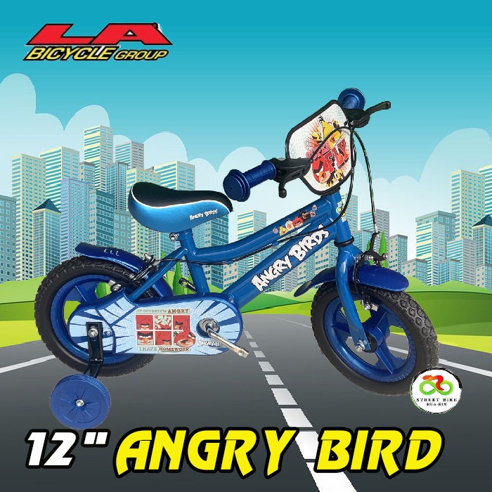 จักรยานเด็ก LA Bicycle รุ่น Angry Birds blue 12นิ้ว สีน้ำเงิน