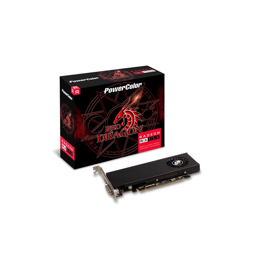 Vga PowerColor RX 550 4GB DDR5 - Red Dragon Low Profile Radeon rx550