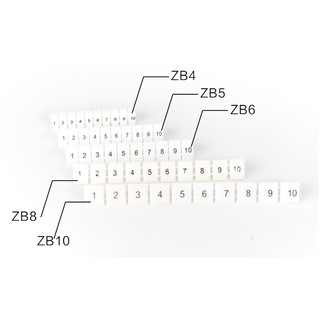 ZB10 INK Marker strips for Terminal Block : แถบป้ายเครื่องหมายหมึกพิมพ์สำหรับเทอร์มินอล ขนาด ZB10
