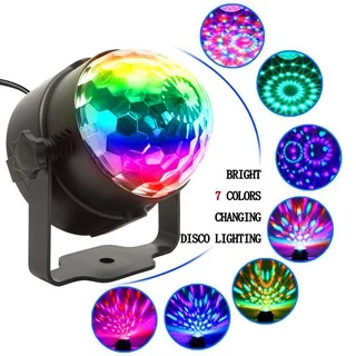 3D ไฟปาร์ตี้ ไฟพาร์ ไฟดิสโก้ ไฟเทค ตามจังหวะเพลง LED Party Light Colorful Disco Stage Lighting แสงบรรยากาศคริสต์มาส