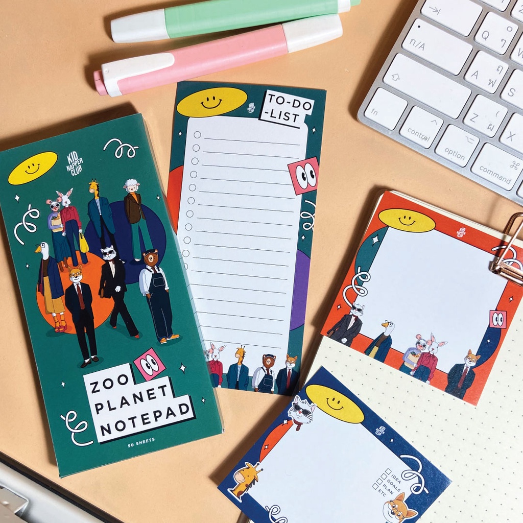 Zoo planet notepad กระดาษโน๊ต