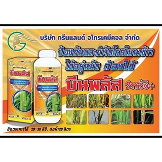 บีนพลัส (ไตรไซคาโซล+โพรพิโคนาโซล) 500 ซีซียาเชื้อราป้องกันโรคใบไหม้ในนาข้าวขอบใบแห้งเน่าคอรวง