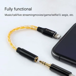 Jcally JM08L อะแดปเตอร์สายหูฟัง ชุบเงิน 12 แกน C101 3.5 มม. C100 สําหรับ iphone