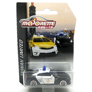 Majorette Nissan GT-R R35 - Taiwan Police - White/Black Color /Wheels 8S /scale 1/61 (3 inches) Long Package