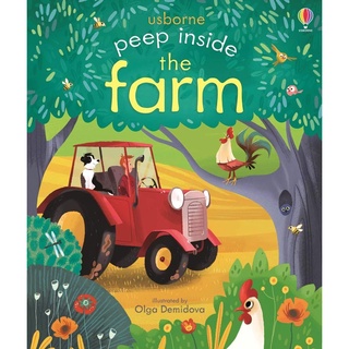 Peep inside the farm Hardcover หนังสือภาษาอังกฤษมือ 1 นำเข้า พร้อมส่ง