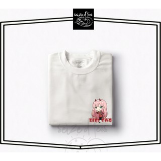 ZEROTWO Chibi อะนิเมะแรงบันดาลใจ Tees Unisex Tshirt สําหรับผู้ชายและผู้หญิง - ยึด D Tees T[e