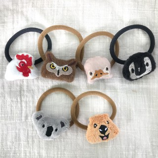 Hair Ties - ยางรัดผมหน้าสัตว์ป่าทีมกระเป๋าหน้าและทีมจิก / ยางรัดผม / หนังยางรัดผม