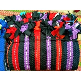 พรมเช็ดเท้าผืนใหญ่ ถักเปียทอมือชุมชน จ.ศรีสะเกษ