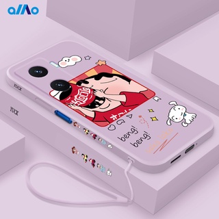 เคสโทรศัพท์มือถือ กันกระแทก ลายการ์ตูนชินจังน่ารัก สําหรับ VIVO Y35 4G Y30 5G Y16 5G Y02S Y01A Y77 5G