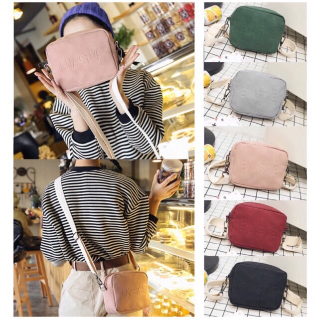 พร้อมส่ง กระเป๋าสะพายข้าง ENASTIVE กระเป๋าเมสเซนเจอร์ แฟชั่น