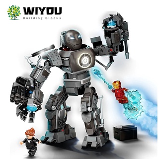 ชุดของเล่นตัวต่อ Marvel Iron Man Iron Monger Mayhem สําหรับเด็ก 497 ชิ้น เข้ากันได้กับ lego