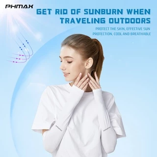 PHMAX ขี่จักรยานแขนน้ําแข็งผ้าระบายอากาศป้องกันรังสียูวีวิ่งแขนแขนฟิตเนสบาสเกตบอลข้อศอก เบาะ