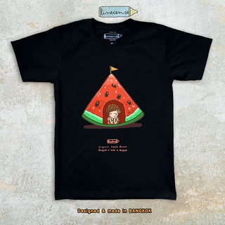 [S-5XL]Black T-shirt " Fruit " เสื้อยืดคุณภาพสีดำ ลายผลไม้ Premium cotton100 comp