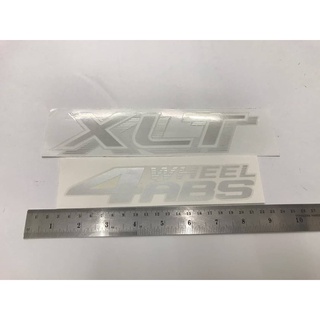 สติ๊กเกอร์ดั้งเดิมติดท้ายรถ 4 WHEEL ABS XLT (ติดท้าย Ford ranger รุ่นเก่า)