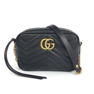 กระเป๋าNew Gucci marmont black 18 cm. พร้อมส่ง18x12x6 cm