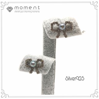 Moment ต่างหู A0005-N ก้านเงินแท้ 92.5% Nickle Free