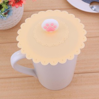 Cute Reusable Food-grade Silicone Cup Cover Heat-resistant Anti Dust Cup Lids