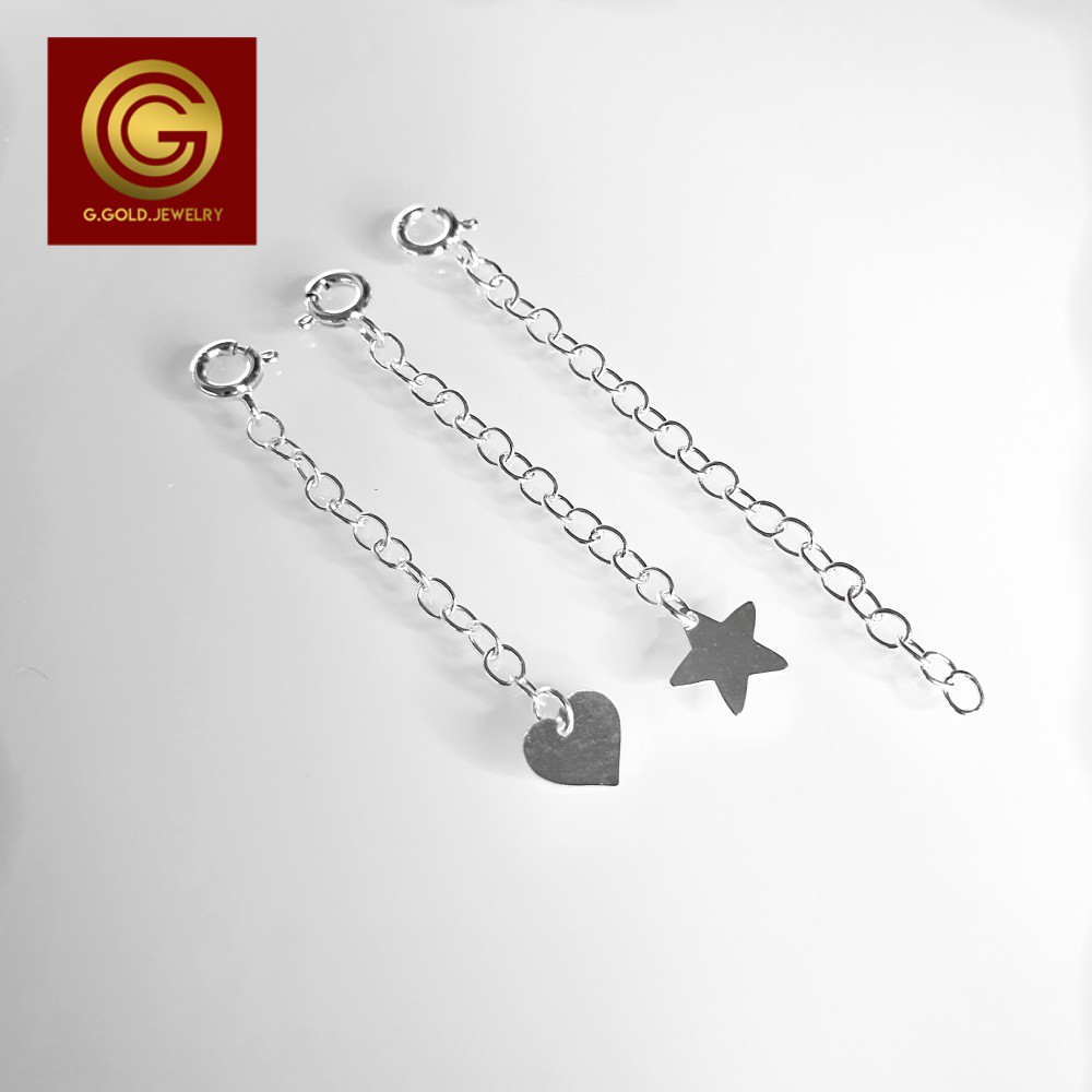 SILDIVO สายสร้อยปรับระดับเงินแท้ ลายโซ่, โซ่จี้ดาว, โซ่จี้หัวใจ [GS-00019, GS-00020, GS-00021]