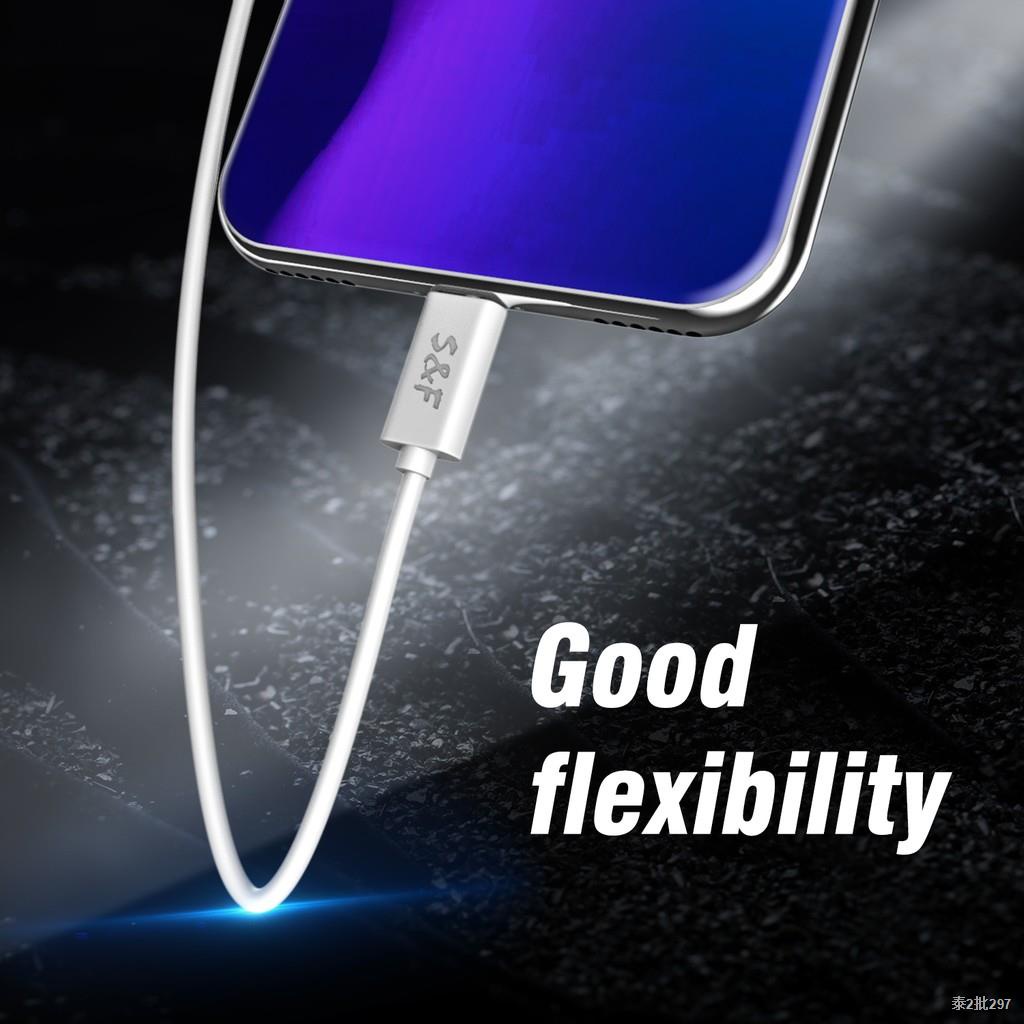 1SoundFlow สายชาร์จ Type C ชาร์จแบตเตอรี่มือถือ ชาร์จเร็ว ความยาว 1m Huawei P20 Samsung S9 Note8 สีขาว