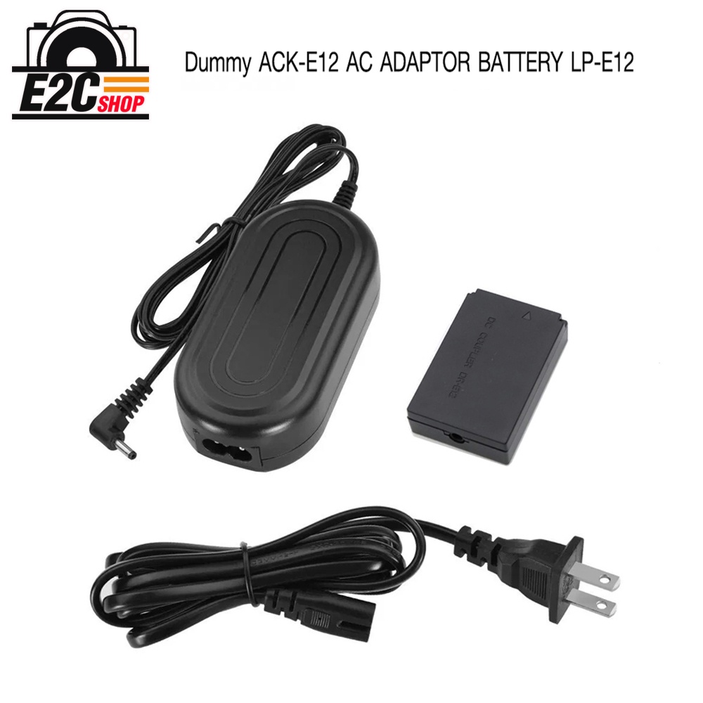 Dummy Battery ACK-E12 AC Adapter Battery LP-E12 for Canon M M2 M10 M50 M100 พร้อมส่ง