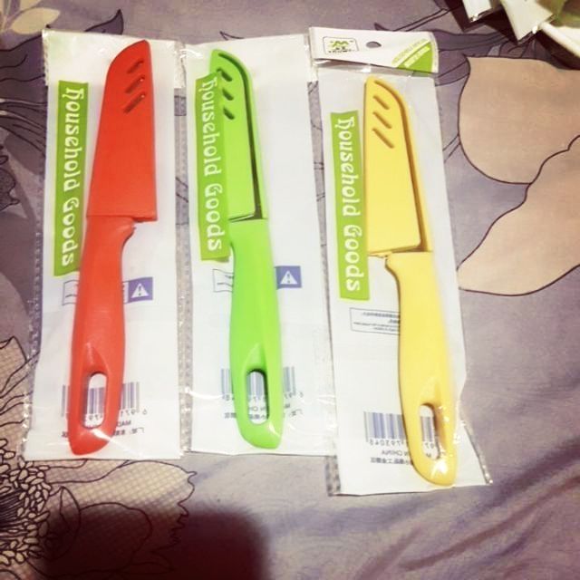 มีด ปลอกผลไม้ ยาว 20ซม.  หลายสี