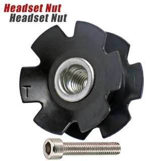 สตานัทสำหรับตอกยึดซางโช๊ค พร้อมสกรู M6 x 40 mm. MTB Star Nut 1-1/8" With screw (2ชุด)