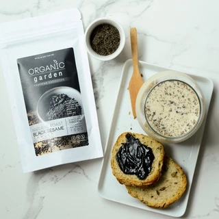 งาดำอบบด = 2ถุง Organic garden Ground Black Sesame 100g = 2ถุง สำหรับเด็ก แม่ตั้งครรภ์ บำรุงกระดูก